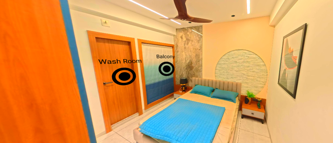 Pushkar Laxmi Sky bedroom virtual tour